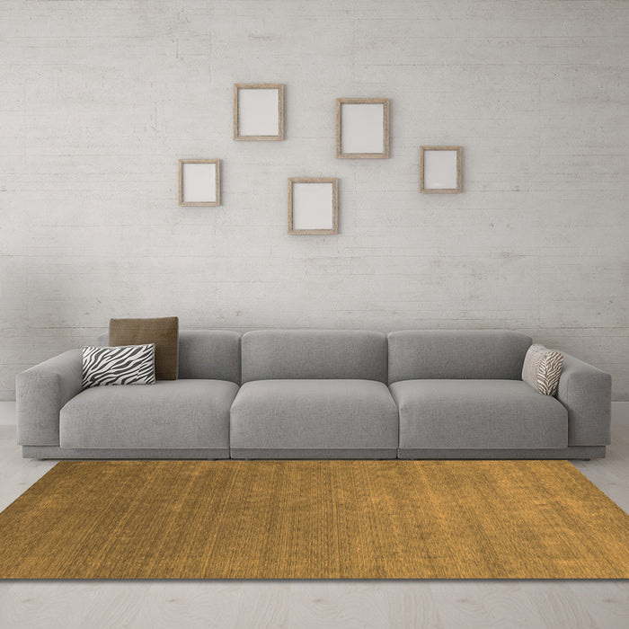 Machine Washable Abstract Orange Contemporary Area Rugs in a Living Room, wshcon2352org