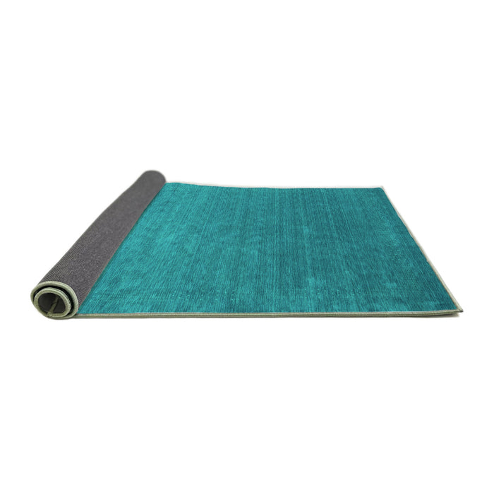 Sideview of Abstract Turquoise Contemporary Rug, con2352turq