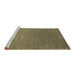 Sideview of Machine Washable Abstract Brown Contemporary Rug, wshcon2352brn