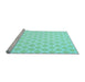 Sideview of Machine Washable Trellis Light Blue Modern Rug, wshcon2353lblu