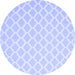 Round Trellis Blue Modern Rug, con2353blu