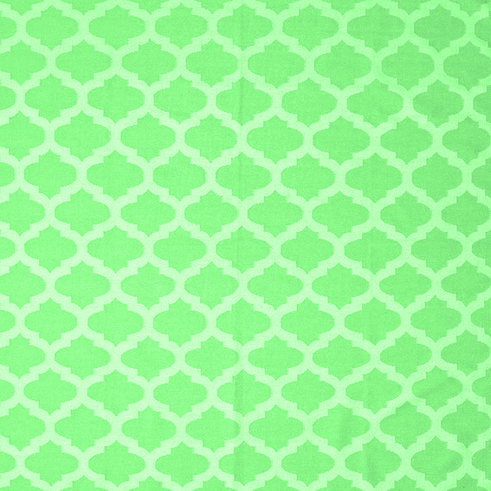 Square Machine Washable Trellis Emerald Green Modern Area Rugs, wshcon2353emgrn