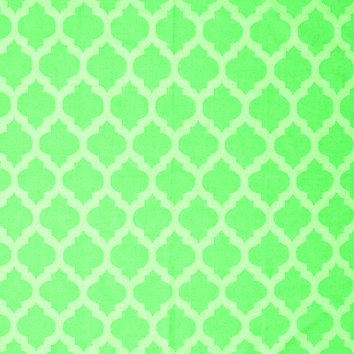 Serging Thickness of Machine Washable Trellis Green Modern Area Rugs, wshcon2353grn