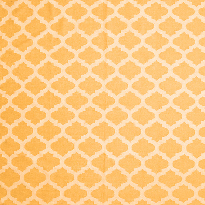 Round Machine Washable Trellis Orange Modern Area Rugs, wshcon2353org