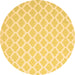 Round Trellis Brown Modern Rug, con2353brn