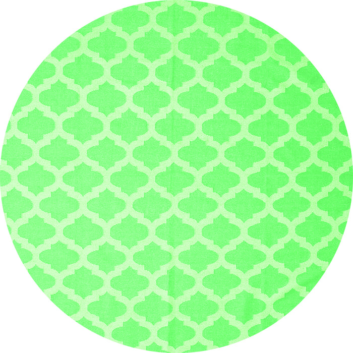 Machine Washable Trellis Green Modern Area Rugs, wshcon2353grn