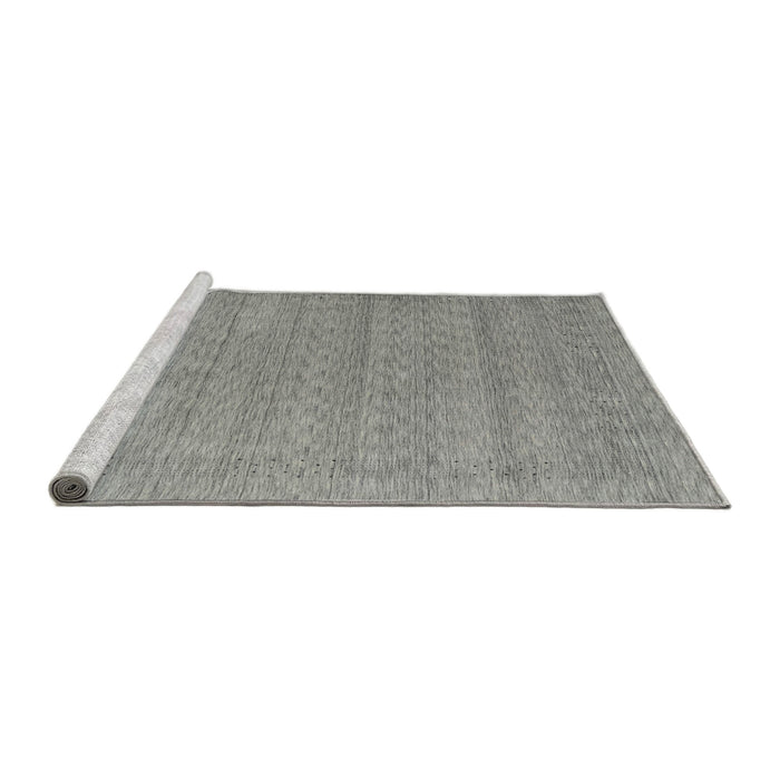 Serging Thickness of Machine Washable Contemporary Dark Gray Rug, wshcon2354