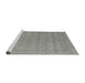 Serging Thickness of Machine Washable Contemporary Dark Gray Rug, wshcon2354