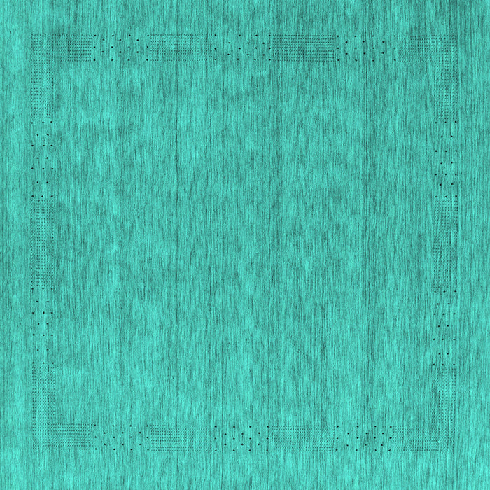 Square Abstract Turquoise Contemporary Rug, con2354turq