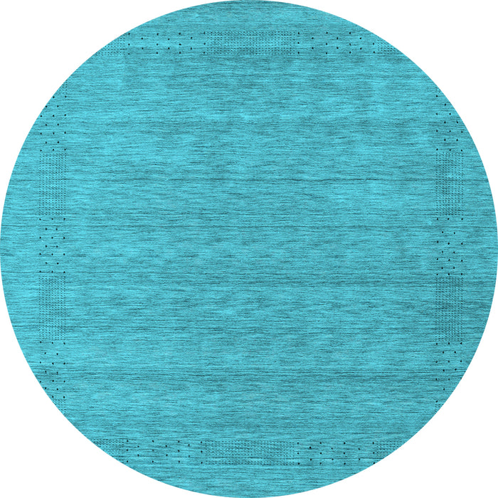 Round Machine Washable Abstract Light Blue Contemporary Rug, wshcon2354lblu