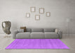 Machine Washable Abstract Purple Contemporary Area Rugs in a Living Room, wshcon2354pur