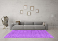 Machine Washable Abstract Purple Contemporary Rug, wshcon2354pur