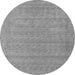 Square Abstract Gray Contemporary Rug, con2354gry