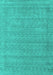 Machine Washable Abstract Turquoise Contemporary Area Rugs, wshcon2354turq