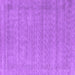 Square Machine Washable Abstract Purple Contemporary Area Rugs, wshcon2354pur