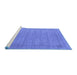 Sideview of Machine Washable Abstract Blue Contemporary Rug, wshcon2354blu