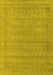 Machine Washable Abstract Yellow Contemporary Rug, wshcon2354yw