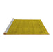 Sideview of Machine Washable Abstract Yellow Contemporary Rug, wshcon2354yw