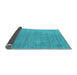 Sideview of Abstract Light Blue Contemporary Rug, con2354lblu