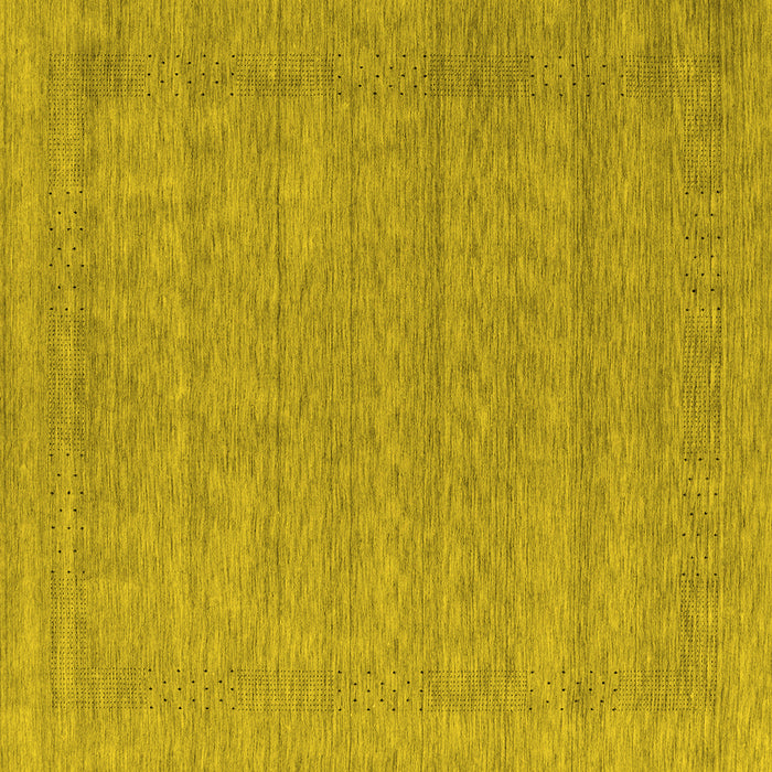 Square Machine Washable Abstract Yellow Contemporary Rug, wshcon2354yw
