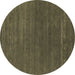 Round Machine Washable Abstract Brown Contemporary Rug, wshcon2355brn