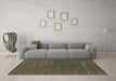 Machine Washable Abstract Brown Contemporary Rug in a Living Room,, wshcon2355brn