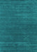 Machine Washable Abstract Turquoise Contemporary Area Rugs, wshcon2355turq