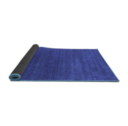 Sideview of Abstract Blue Contemporary Rug, con2355blu