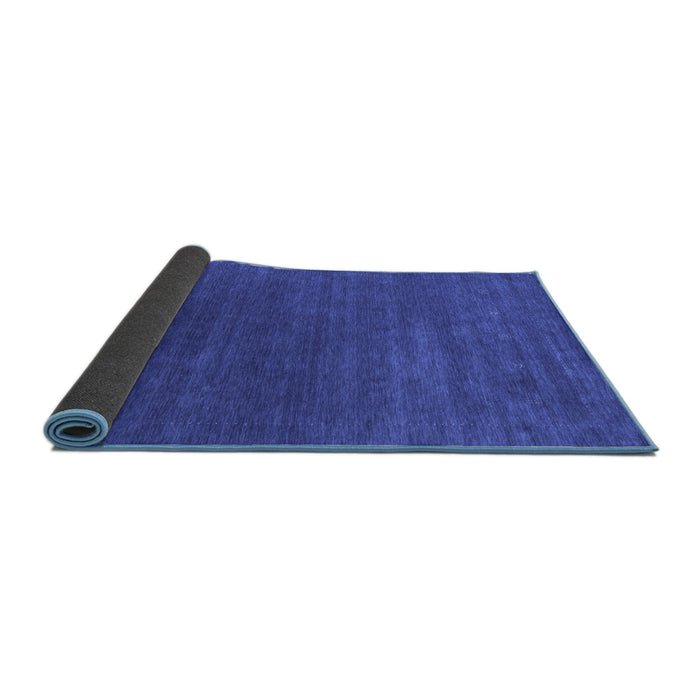 Sideview of Abstract Blue Contemporary Rug, con2355blu