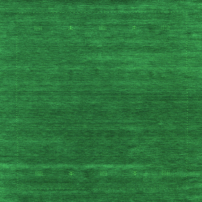 Serging Thickness of Abstract Green Contemporary Rug, con2355grn