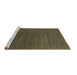 Sideview of Machine Washable Abstract Brown Contemporary Rug, wshcon2355brn