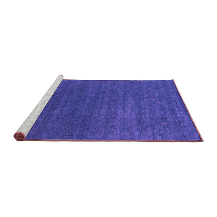 Sideview of Machine Washable Abstract Purple Contemporary Area Rugs, wshcon2355pur