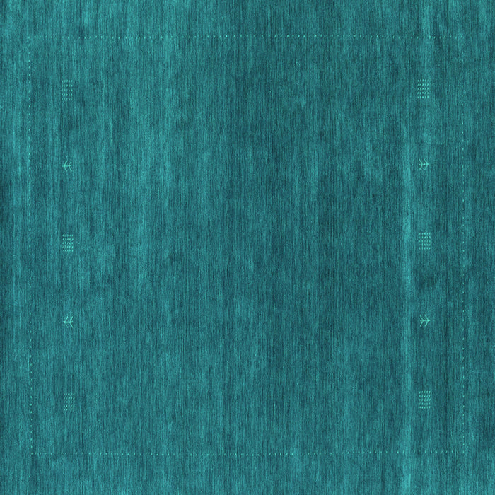Square Abstract Turquoise Contemporary Rug, con2355turq