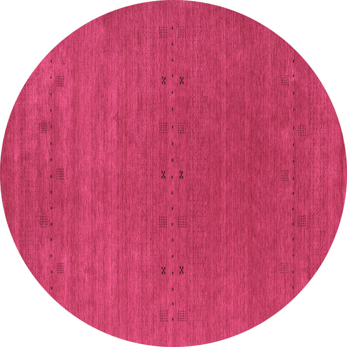 Round Abstract Purple Contemporary Rug, con2356pur