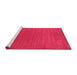 Sideview of Machine Washable Abstract Pink Contemporary Rug, wshcon2356pnk