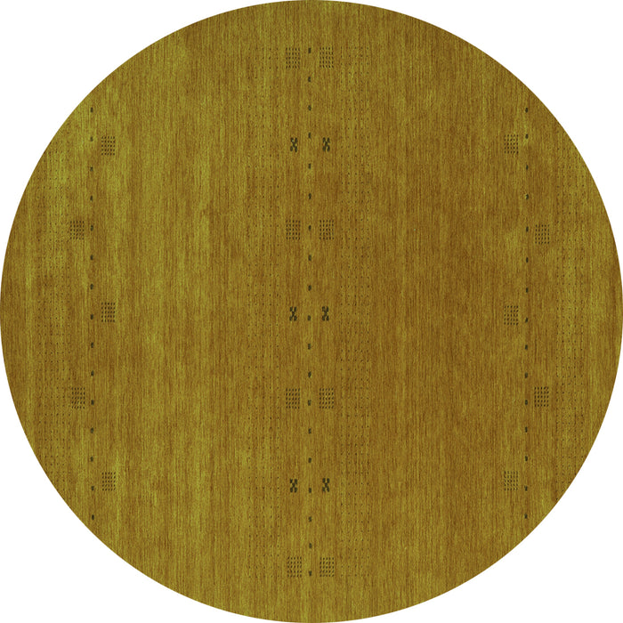 Round Abstract Turquoise Contemporary Rug, con2356turq