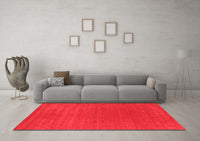 Machine Washable Abstract Red Contemporary Rug, wshcon2356red