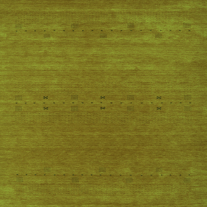 Serging Thickness of Abstract Green Contemporary Rug, con2356grn