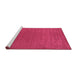 Sideview of Machine Washable Abstract Purple Contemporary Area Rugs, wshcon2356pur