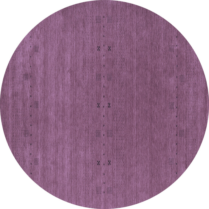 Round Abstract Blue Contemporary Rug, con2356blu