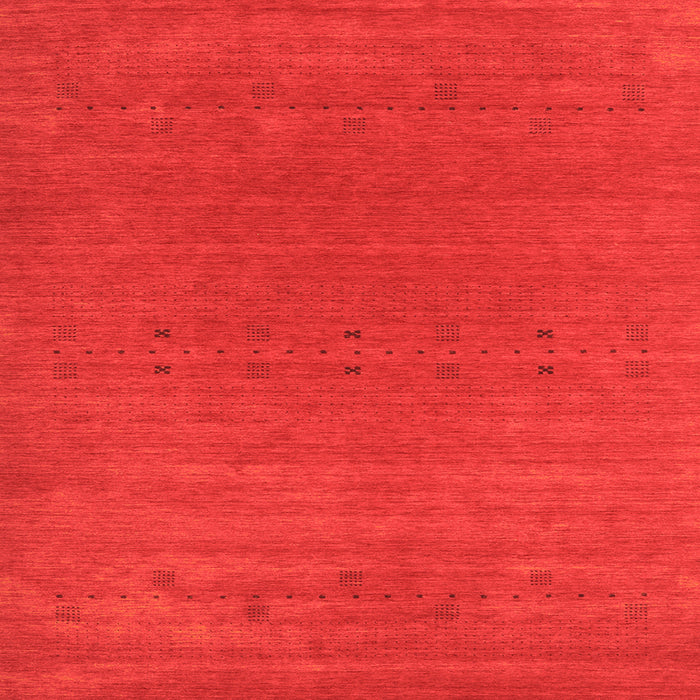 Round Machine Washable Abstract Orange Contemporary Area Rugs, wshcon2356org