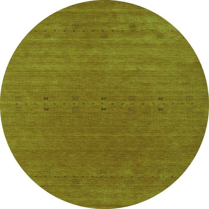 Square Abstract Green Contemporary Rug, con2356grn