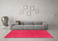 Machine Washable Abstract Pink Contemporary Rug, wshcon2356pnk