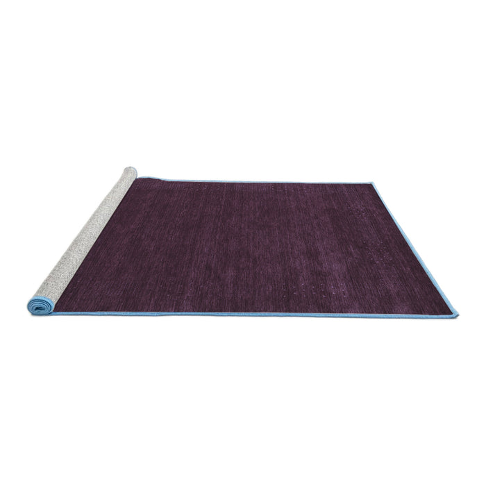 Sideview of Machine Washable Abstract Blue Contemporary Rug, wshcon2357blu