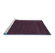 Sideview of Machine Washable Abstract Blue Contemporary Rug, wshcon2357blu