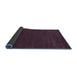 Sideview of Abstract Blue Contemporary Rug, con2357blu