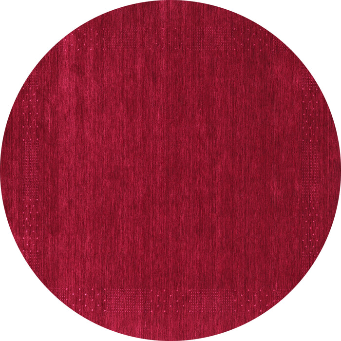 Round Abstract Pink Contemporary Rug, con2357pnk