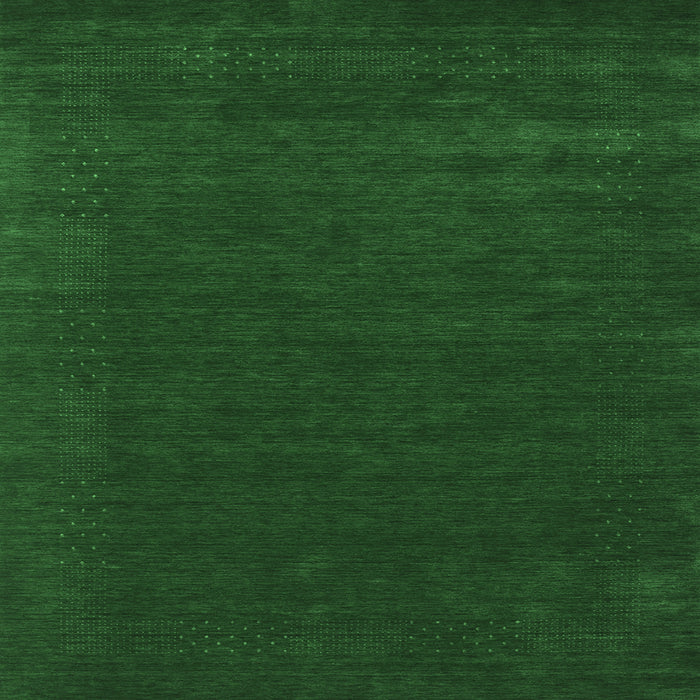 Square Machine Washable Abstract Emerald Green Contemporary Area Rugs, wshcon2357emgrn
