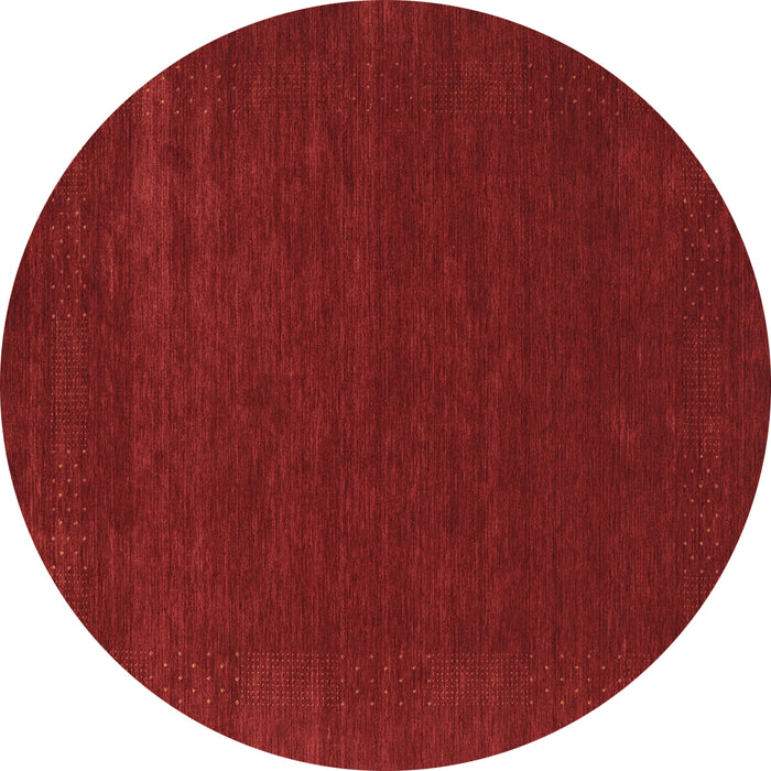 Round Abstract Brown Contemporary Rug, con2357brn