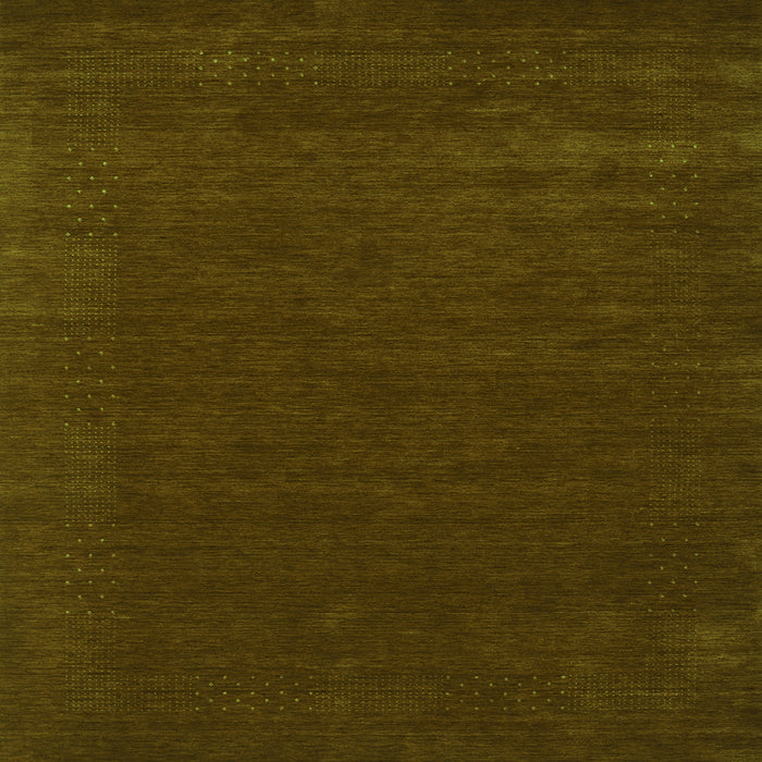 Round Machine Washable Abstract Green Contemporary Area Rugs, wshcon2357grn